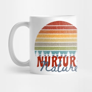 Nurture Nature Climate Change Sticker Vintage Environmentalist Activist Gifts Mug